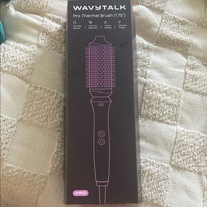 WavyTalk Pro Thermal Brush (1.75") - Black with Pink Accents